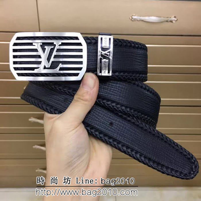 路易威登LV Louis Vuitton 原單義大利進口手工牛皮 海外專櫃新款 高端男士皮帶 LHG1106